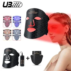 Silicone 4 Color Led Facial Mask Portable Red Light Near Infrared Therapy Photon Mask for Anti-Aging Wrinkles Skin Rejuvenation