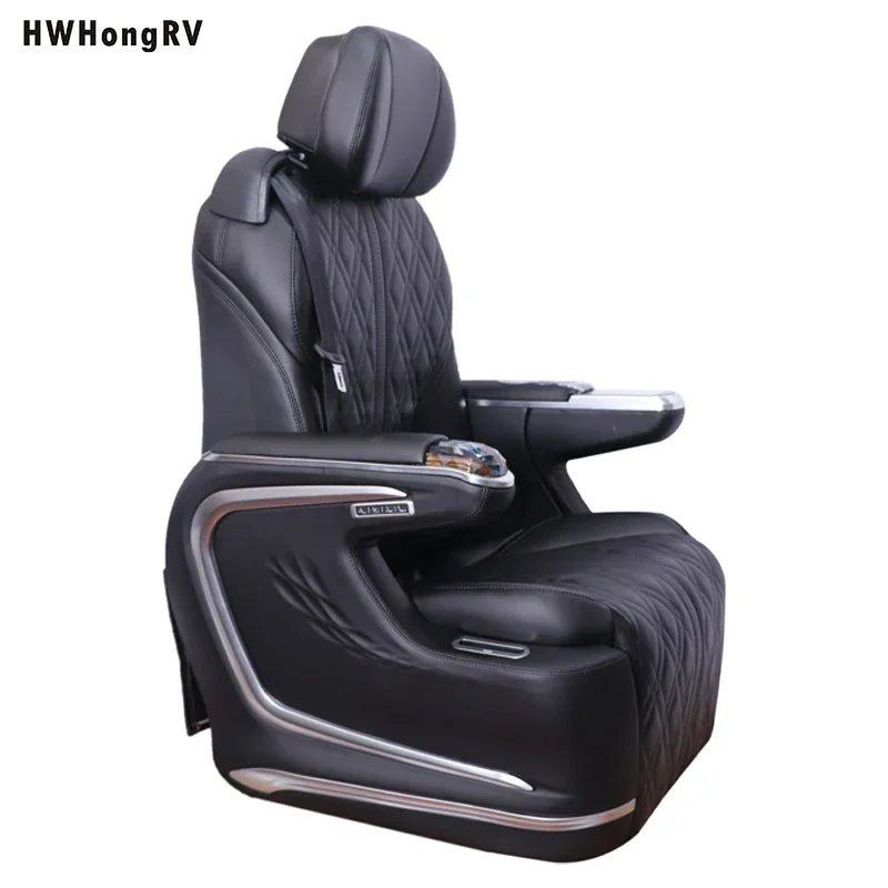 

HWHongRV 12V Luxury power Leather Sofa Seating Interior Tuning MPV VAN RV Limousine seats with the legrest