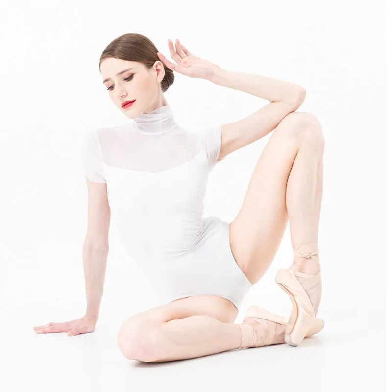 New Ballet Leotard for Women\'s Training Swimsuit Design Stacked high Collar Dance Bodysuit Adult Ballerina Performance Clothes