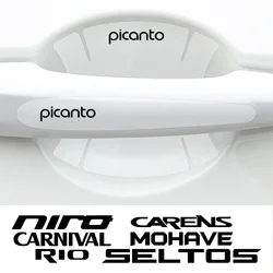 Car Handle Stickers For Kia RIO PICANTO CARENS CARNIVAL CERATO K5 MOHAVE NIRO SELTOS VENGA TELLURIDE SEDONA Auto Decals Decor