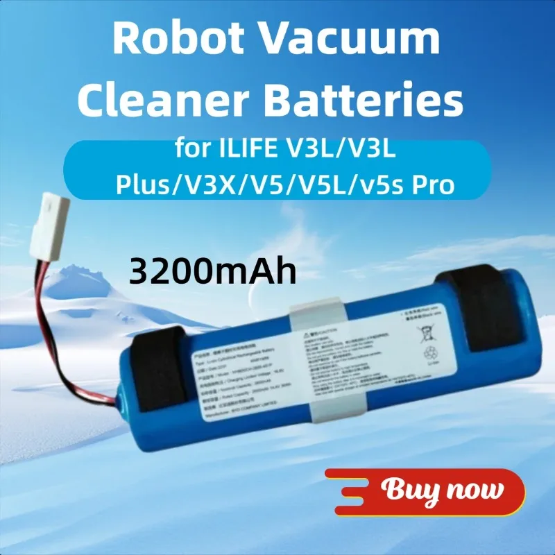 

3200mAh for ILIFE V3L/V3L Plus/V3X/V5/V5L/v5s Pro Robot Vacuum Cleaner Batteries