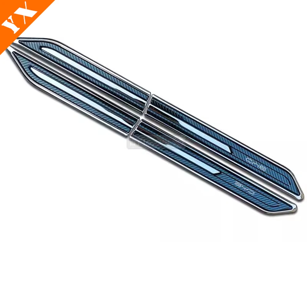 For BYD Destroyer 05 Accessories 2022-2024 Stainless Leaf Plate Car Fender Cover Car Windshield Spoiler Trim Exterior Moulding