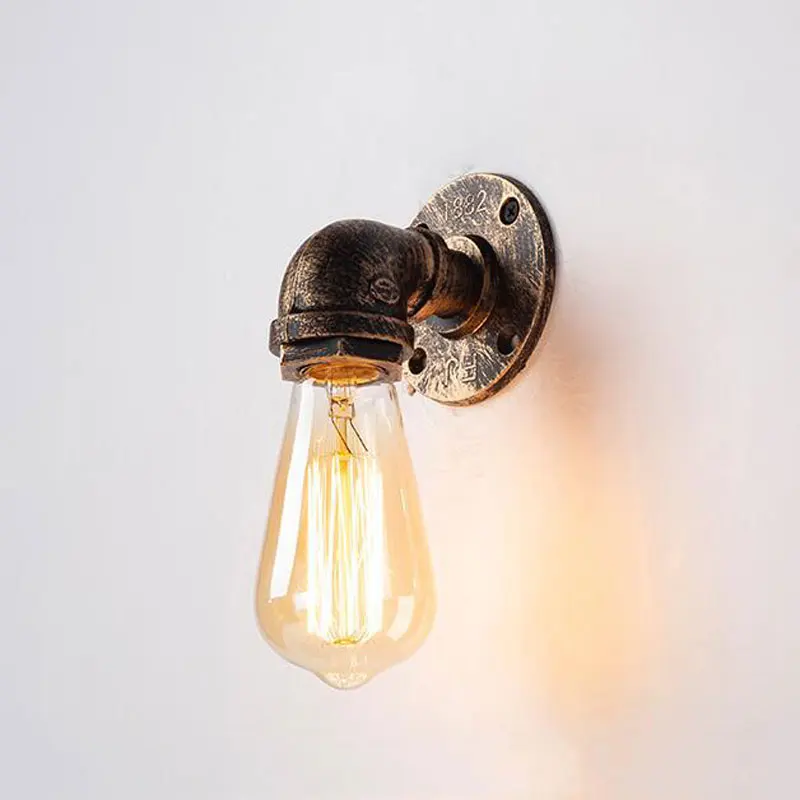 American Retro Loft Light Creative Bar Cafe Restaurant Wall Lamp Aisle Wall Decoration Iron Pipe Industrial Wall Lamp