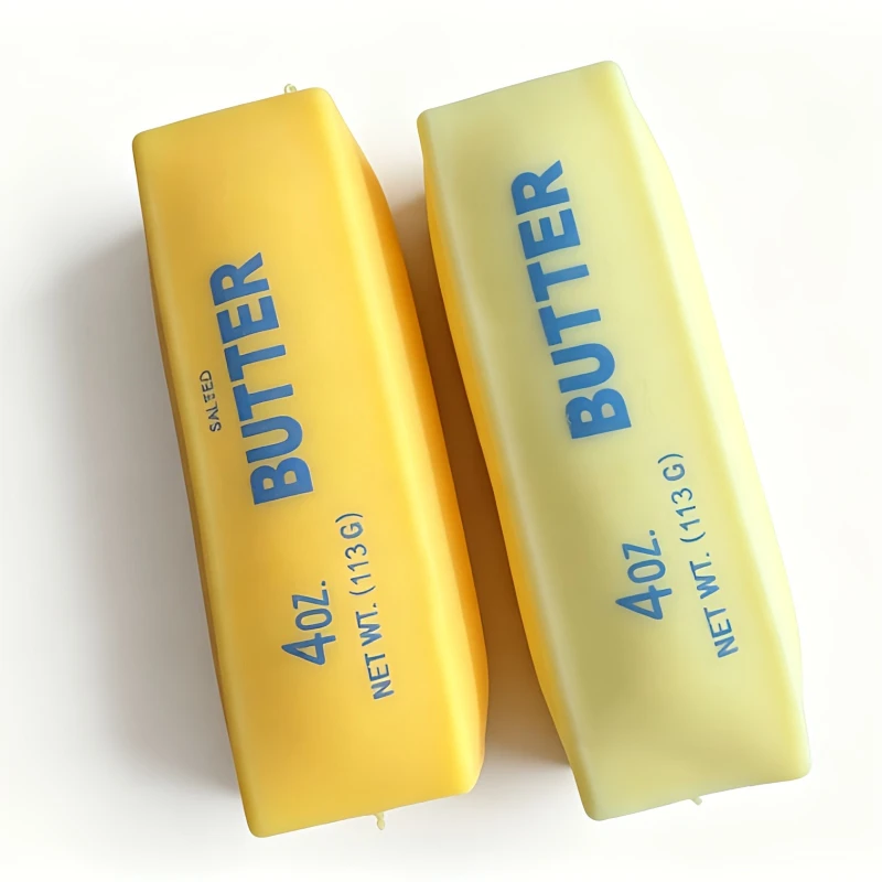 Simulation Butter Stick Squishy Toy Soft Butter Bar Slow Rebound Fidget Toy Stress Relief Decompression Vent Toy for Adults Gift