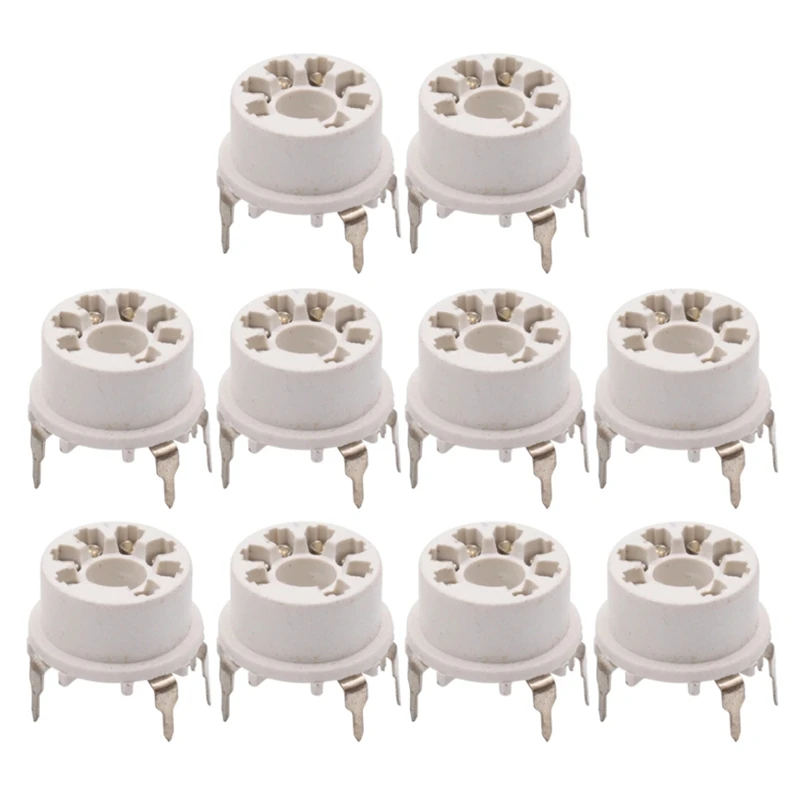 7Pin Plastic Vacuum Tube Socket Valve Base For B&W 6J1 6Z4 6X4 12AE6 6AT6 6BK6 12AV6 6AQ6 6J5 Hifi Audio AMP 10Pcs