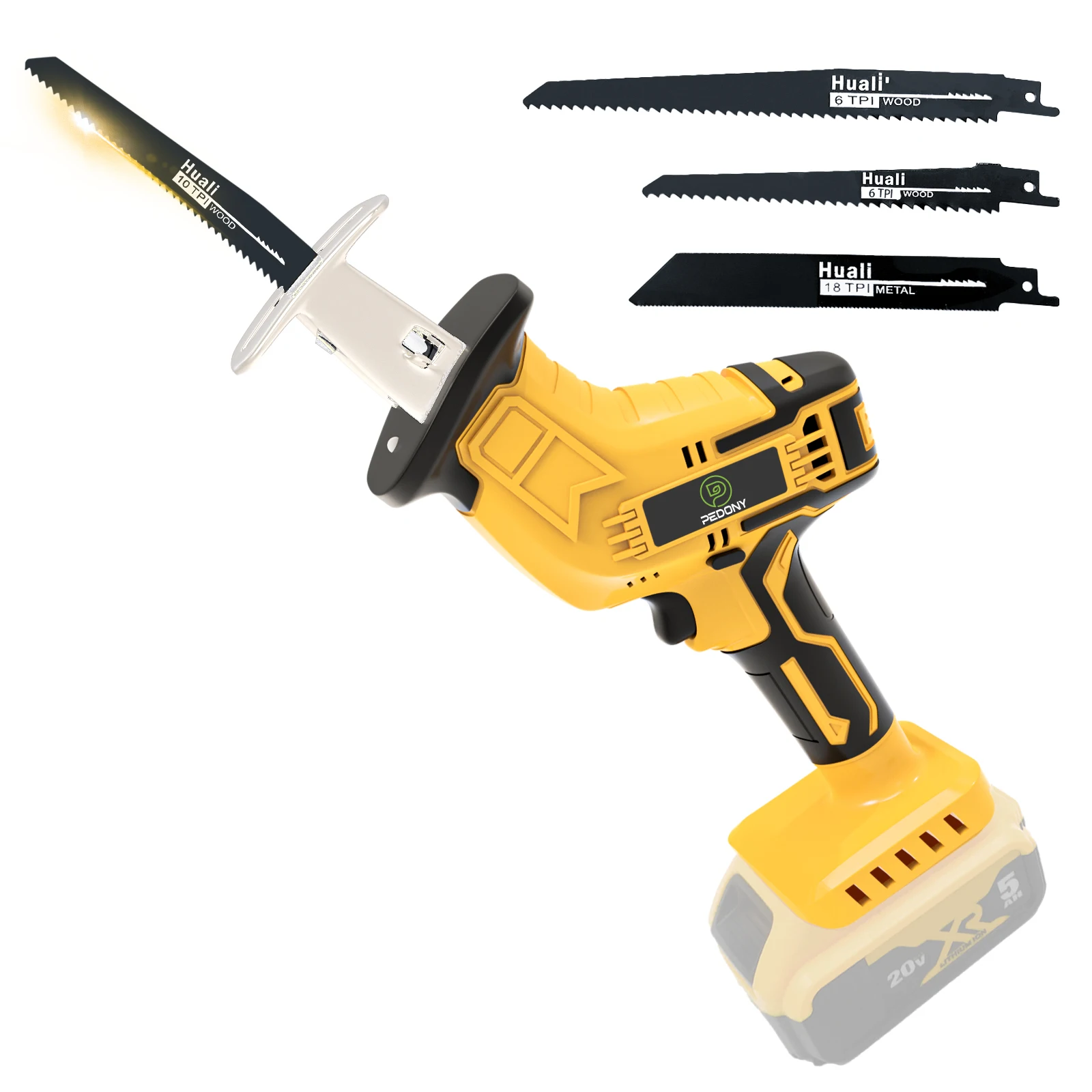 Cordless Reciprocating Saw Compatible with Dewalt 20V Battery Electric Reciprocating Saw for Wood/Metal/PVC Cutting(No Battery)