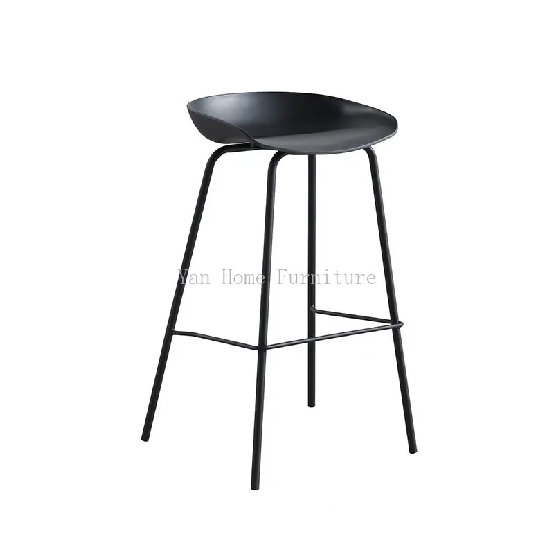 Silla de Bar nórdica para el hogar, Taburetes de Bar simples y modernos para cocina, taburete alto, silla trasera, mesa de escritorio frontal, silla