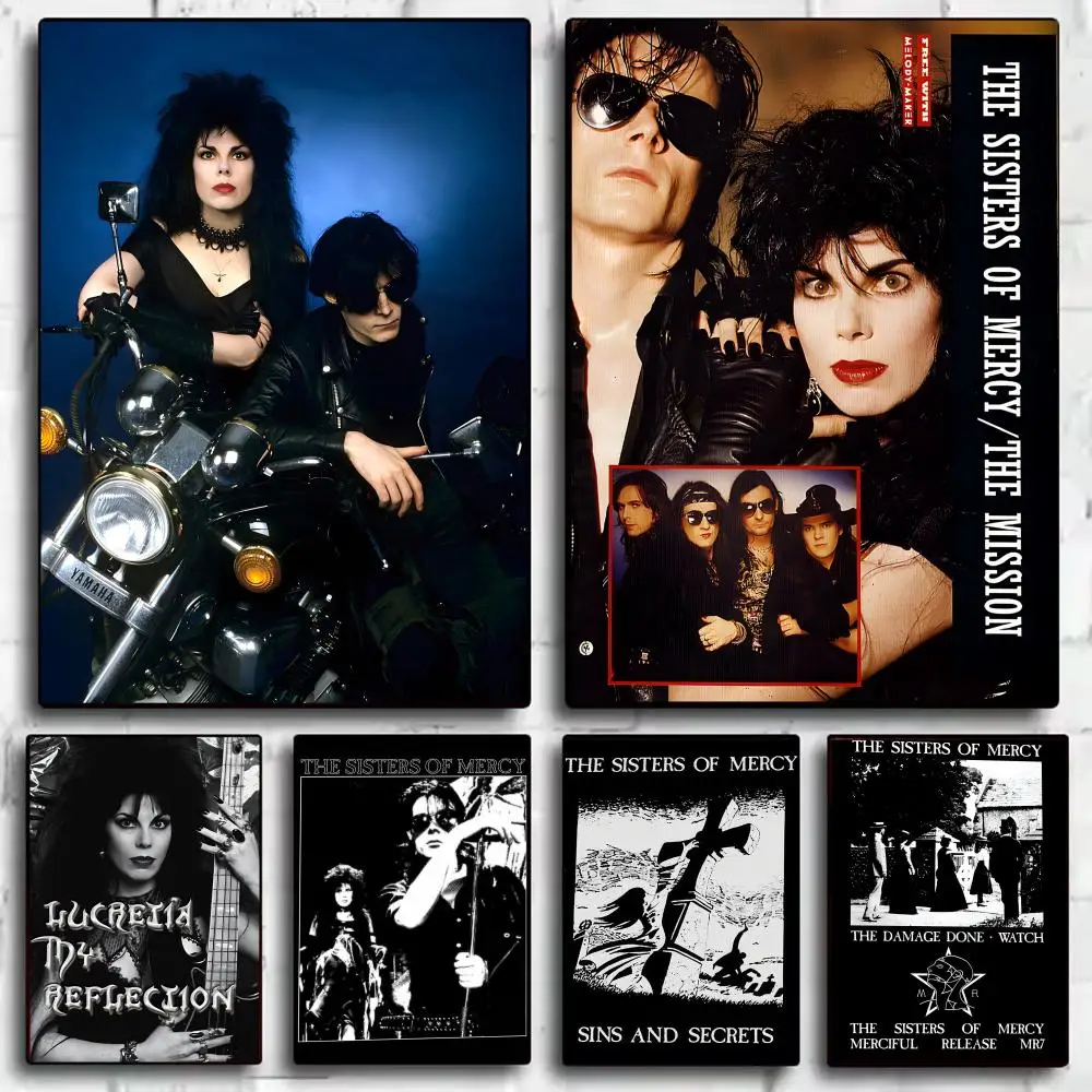 Affiche décorative de groupe de rock The S-Sisters of M-Mercy, autocollants muraux décoratifs, impression Photo pour la maison, le salon, la décoration du couloir
