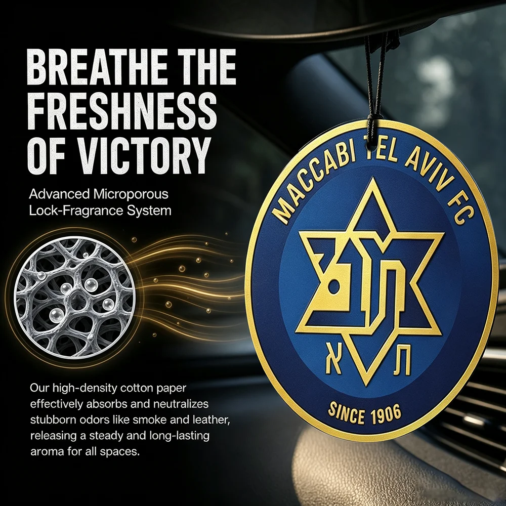Hanging Car Air Freshener with Team Crest, Ideal Keepsake Souvenir & Gift for Football Lovers, Colleagues and Friends
