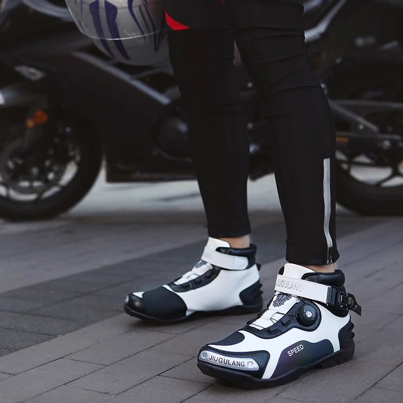 

Motorcycle protective riding boots off-road unisex four seasons fashion breathable high top anti slip equipment cycling boots