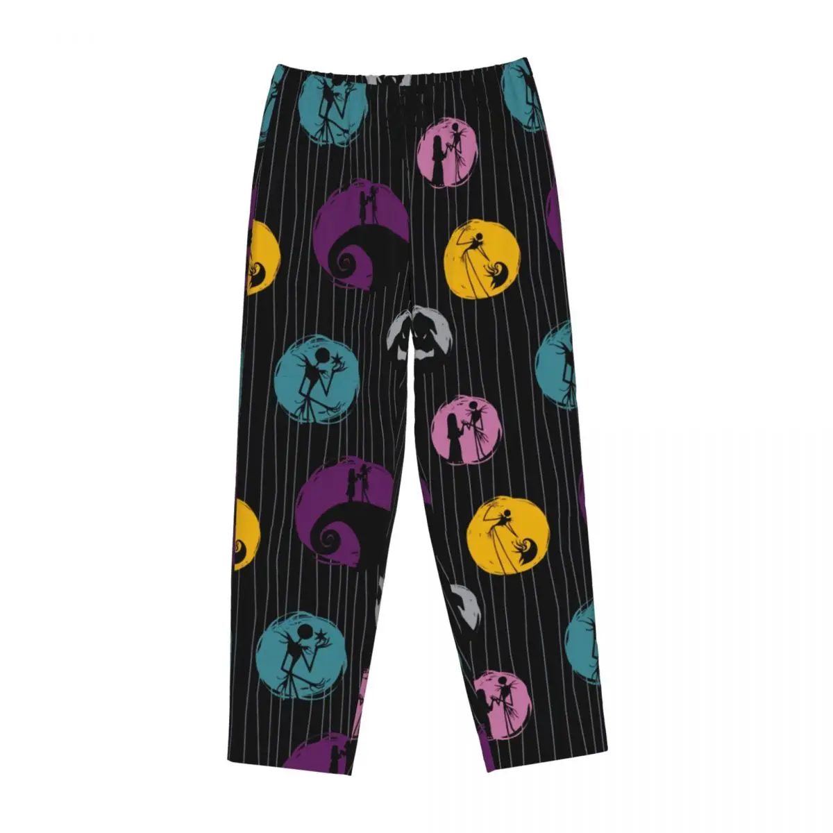 مخصص الكابوس قبل عيد الميلاد بيجامة السراويل النساء تيم بيرتون ملابس خاصة صالة النوم قيعان تمتد مع جيوب #4