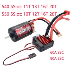 Surpass Hobby 5-Slot 550 540 10T 11T 12T 13T 16T 20T motore 60A 80A ESC per 1/10 1/12 RC Crawler Car Traxxas SCX10 Climbing