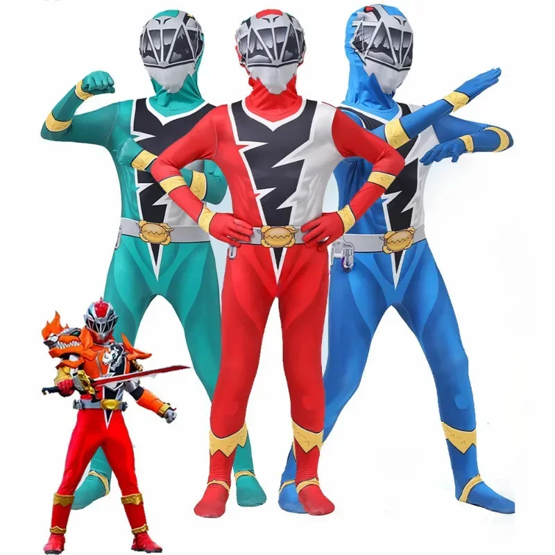 Anime Cosplay Kids Ranger Knight Dragon Team Cosplay Kostuum Jumpsuit Halloween Party Cosplay Halloween Carnaval Pak