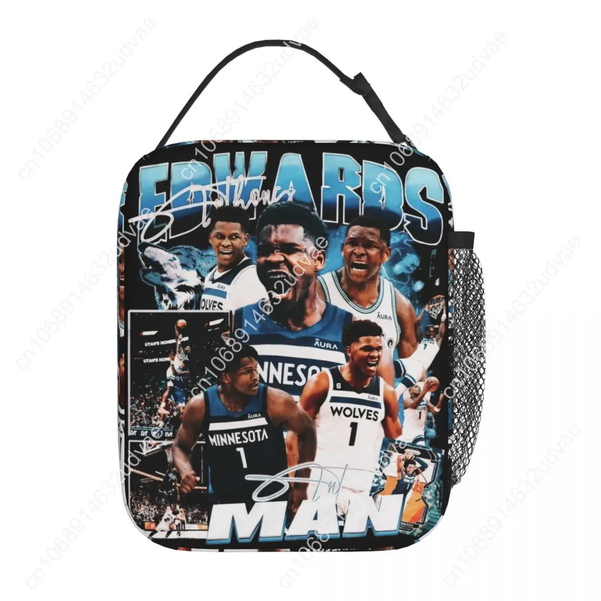 

Vintage Thermal Insulated Lunch Bag Portable Lunch Box School Food Bag, ANT Basketball Ant Man Bootle