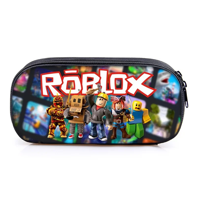 Robloxed Primary School Pencil Bag Pencil Case Stationery Box Kawaii Cartoon School Bag Mochila Decorative Product