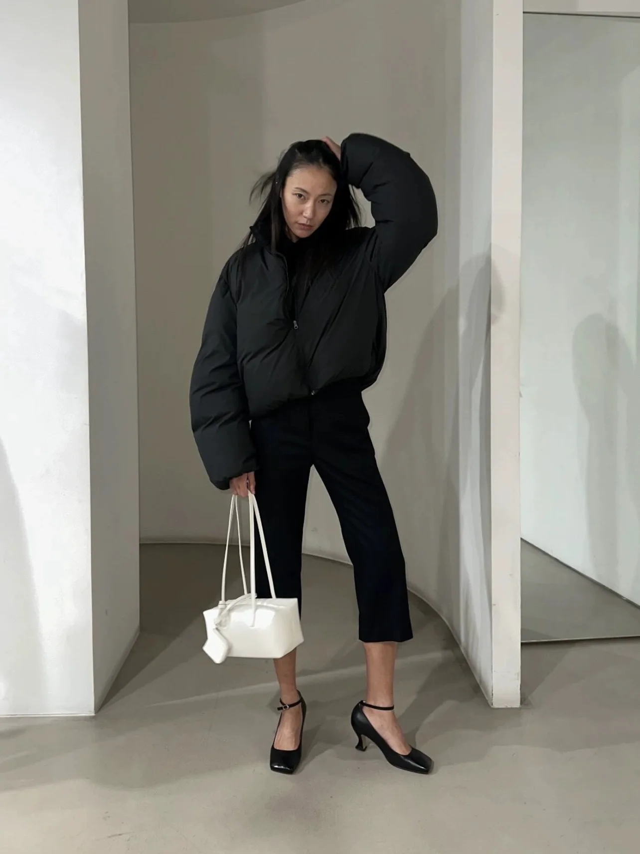 PREON عادية Sle ort سستة أسفل Jaet بسيط الوقوف طوق فضفاض صالح Faionable الخريف الشتاء جديد وصول المرأة معطف #1