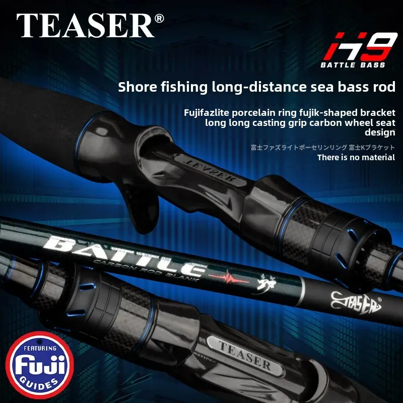 

40T High Carbon Spinning Fishing Rod MH Casting Distance Throwing Pole MF Fast Action Fuji Guide Ring Sea Bass Fishing Rods