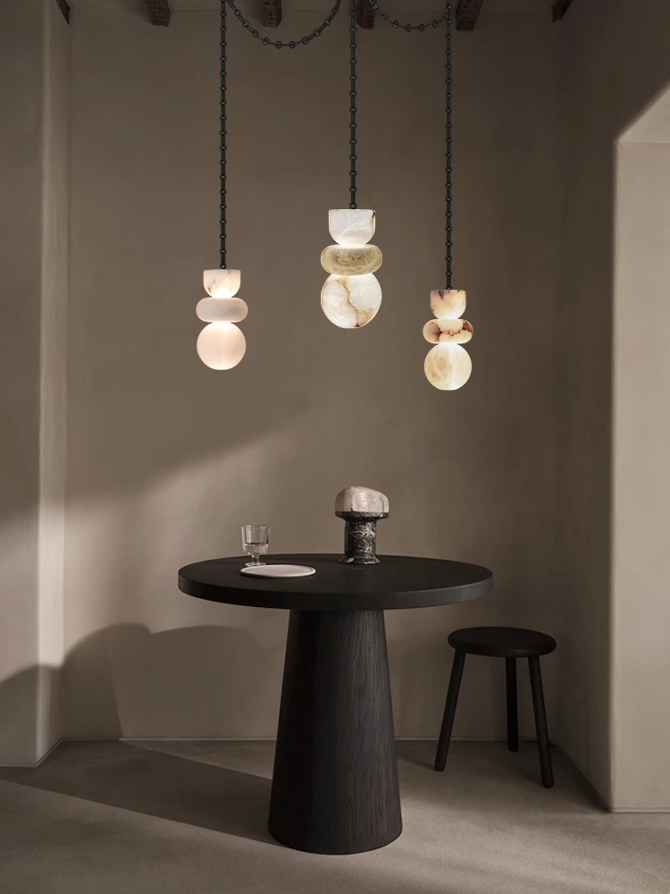 

2026 Early Spring Marble Design Black Gold Gold Hanging Lamps Suspension Luminaire Lampen LED Pendant Light For Dinning Room