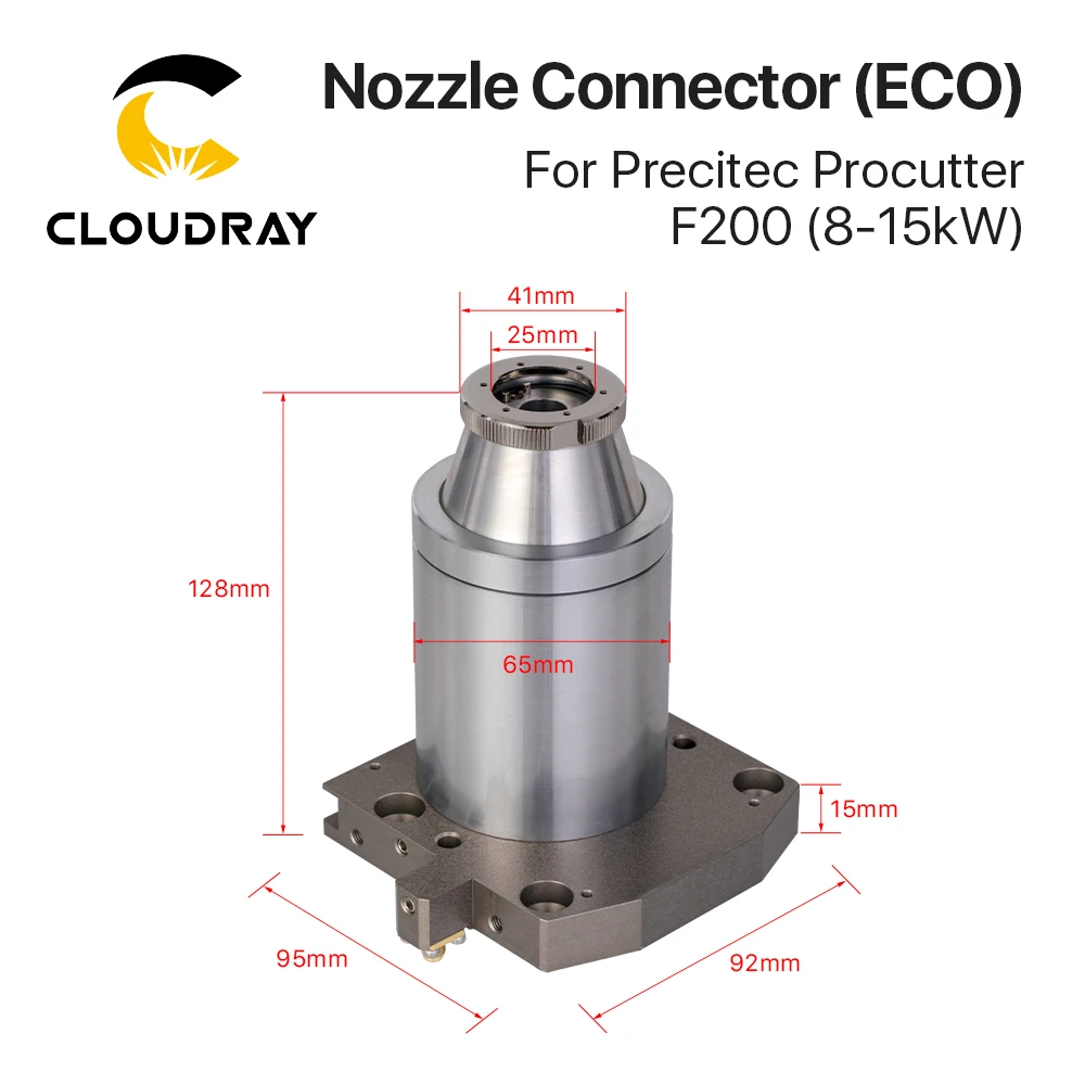 Suporte cerâmico da parte 8-15kw da cabeça do laser do conector do bocal do oem de cloudray para a cabeça do laser de precitec proutter eco f200