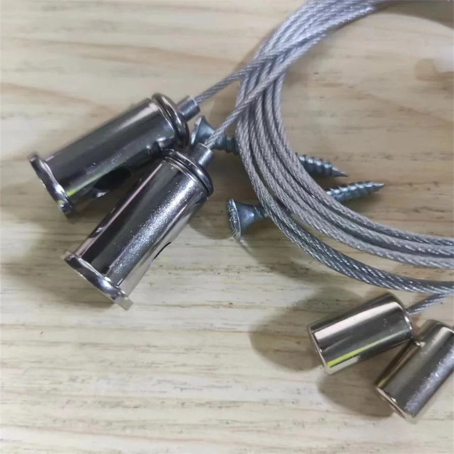 Free Shipping High quality self Locking Ceiling Hanging Steel Wire Light Kit for panel lights