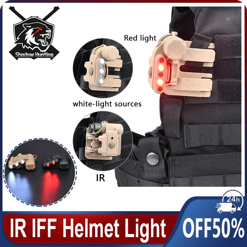 

WADSN Tactical Gen2 Gen3 IR IFF Helmet Light White/Red LED Flashlight Outdoor Hunting Survival Safety Signal Lamp Fit 20MM Rail