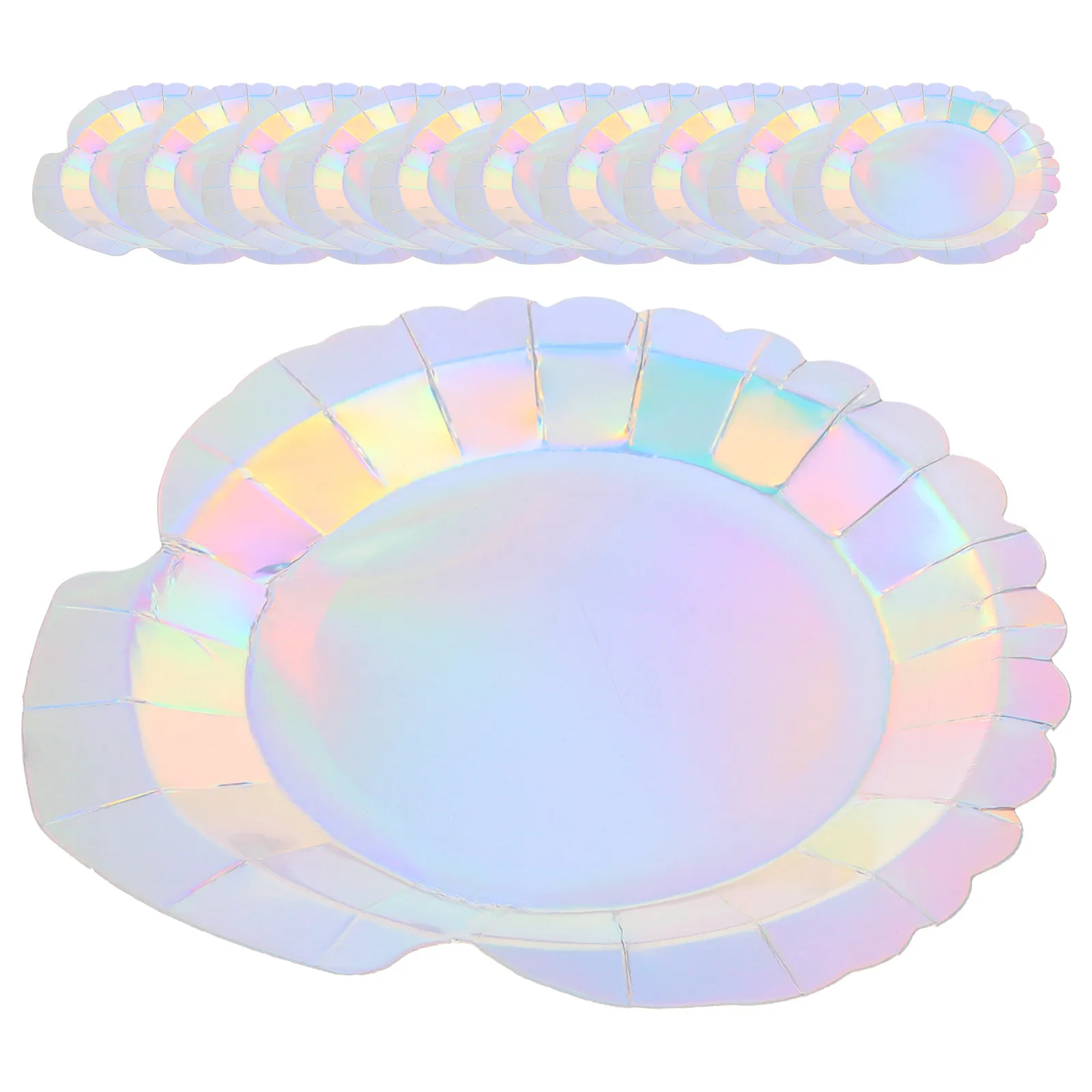

24pcs Seashell Paper Cute Shell Design Disposable Party Plates For Birthday Wedding Christmas Food Serving Dessert Appetizer