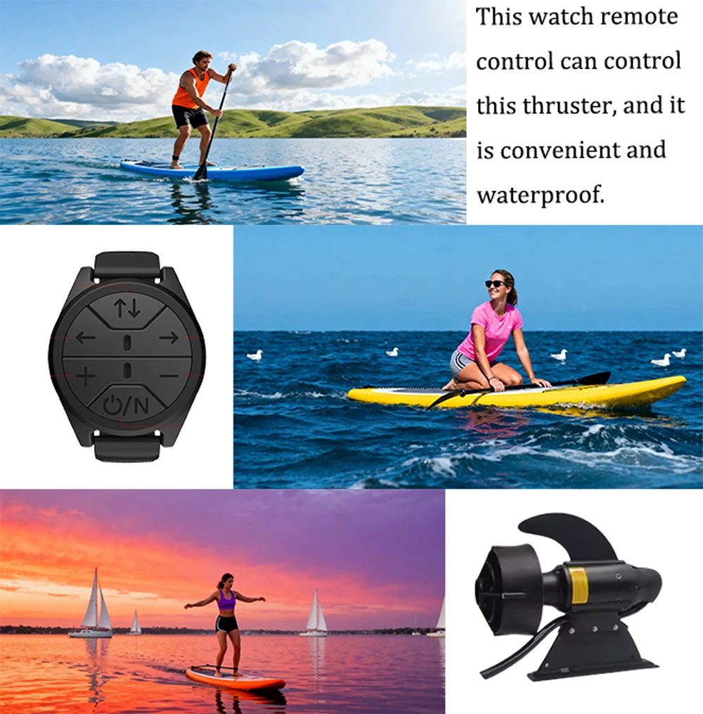 Waterproof Remote Control for Electric Kayak SUP Paddle Board Motor Propeller, Rechargeable, Compatible with Kedean Motors