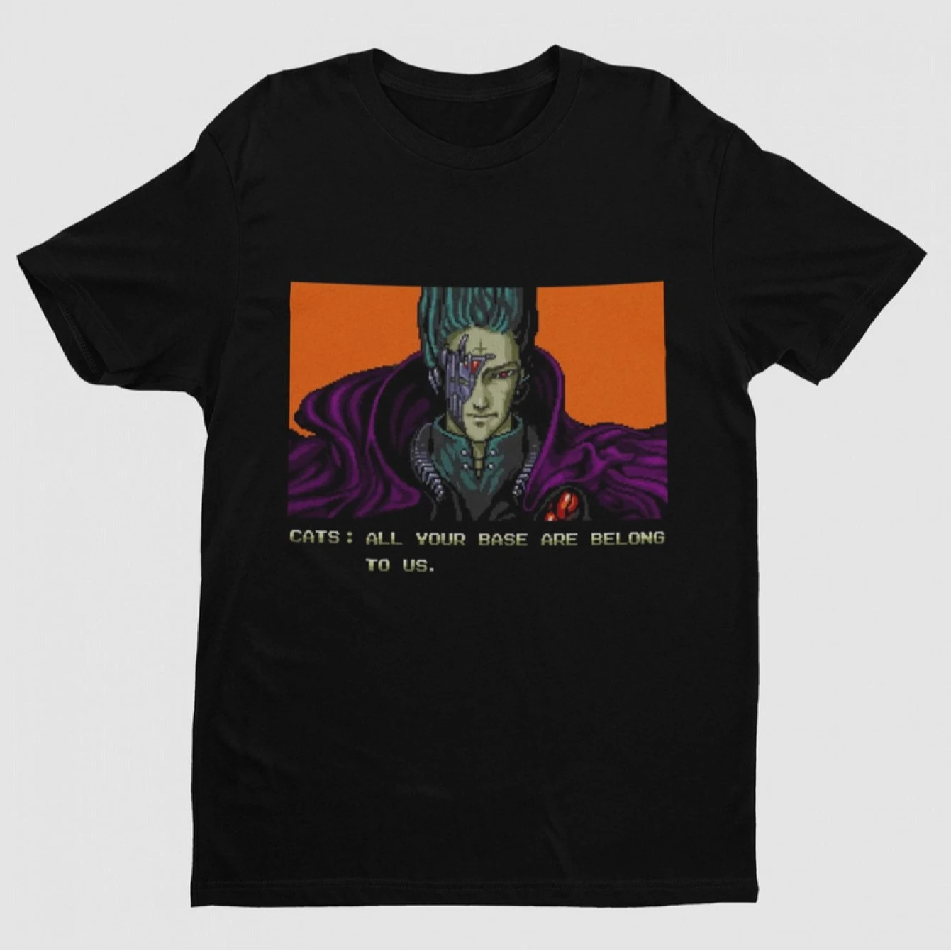 Retro Gaming T-Shirt - Sega Mega Drive Zero Wing Imitation with 