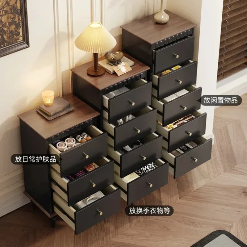 JJ American chest cabinet, living room ultra-narrow 40cm crack edge cabinet, bedroom five-bucket drawer cabinet