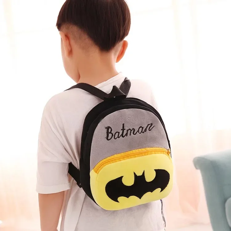 DC Justice League Anime Figure Batman Superman Kindergarten Children\'s School Bag Backpack Plush Kawaii Birthday Gifts