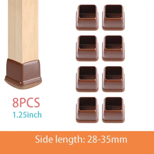 Chair Leg Caps Rubber Feet Protector Stool Table Furniture Leg Cover Non Slip Felt Bottom Pads Round Square Floor Protectors - Image 10