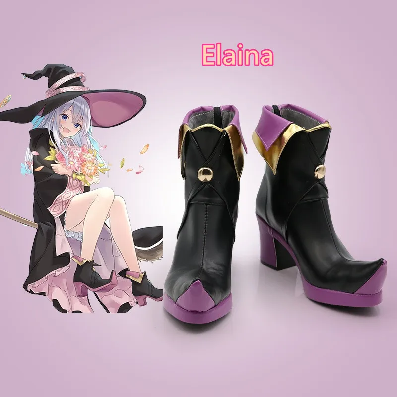 

Wandering Witch The Journey of Elaina Elaina Cosplay Costume Shoes Handmade Faux Leather Boots