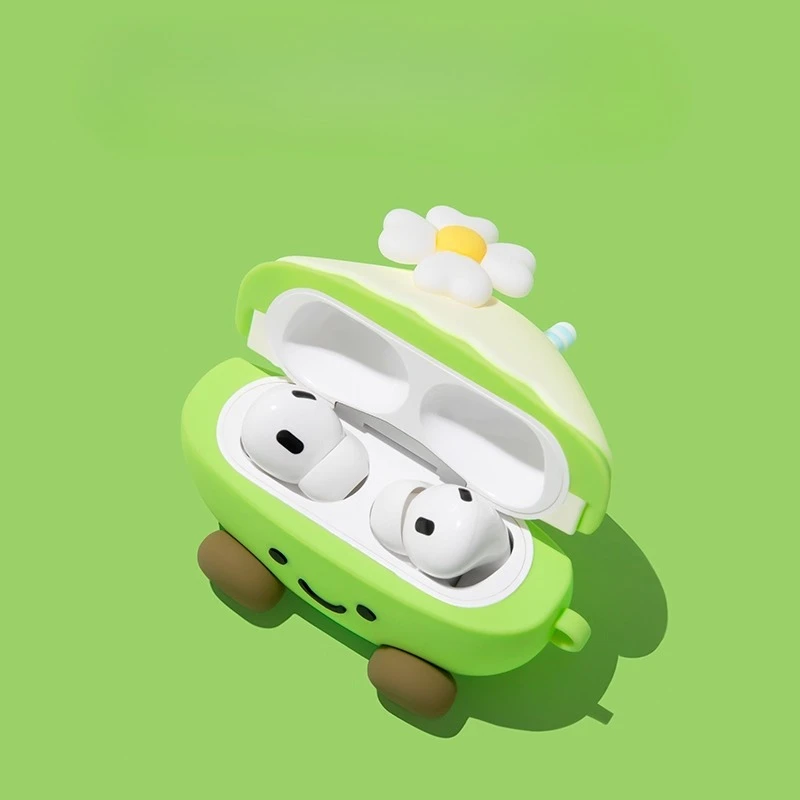 Funny Cute Coconut Headphone Case for Apple Airpods Pro 2 3 4 Cover Kawaii for Airpod 4th Pro2 Headset Cases Silicone Funda Box #2