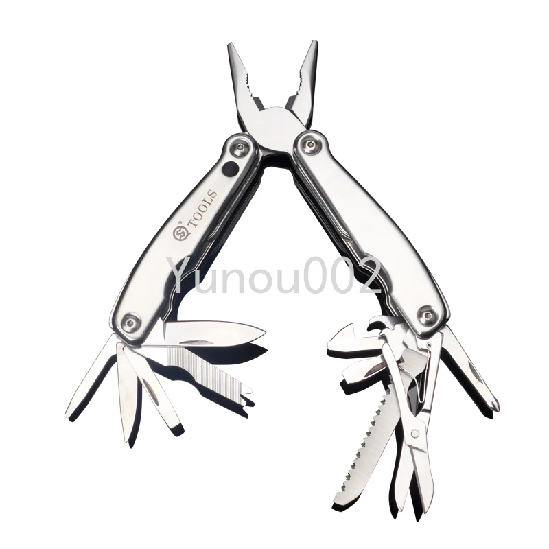 holder stainless steel combination tool EDC portable anti-folding tool holder LED for vehicle.