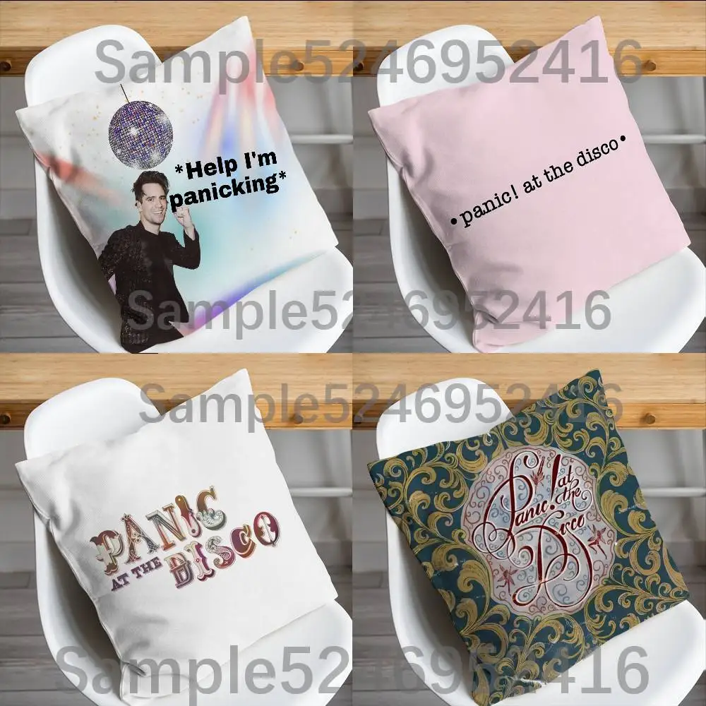 P-Panic At The Disco Pillow Case Short Plush Sofa Decorative Gift Home Double-sided Printing Cushio