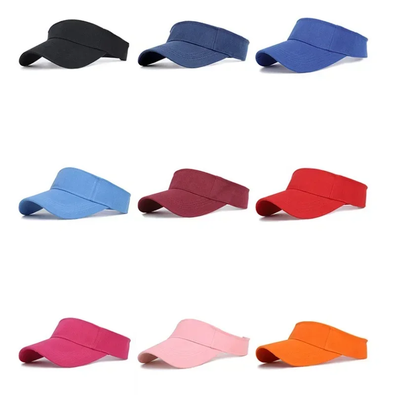 Men Women Adjustable Tennis Caps Sport Headband Classic Sun Sports Visor Hat Running Caps Tennis Beach Hat Outdoor Sports Hat