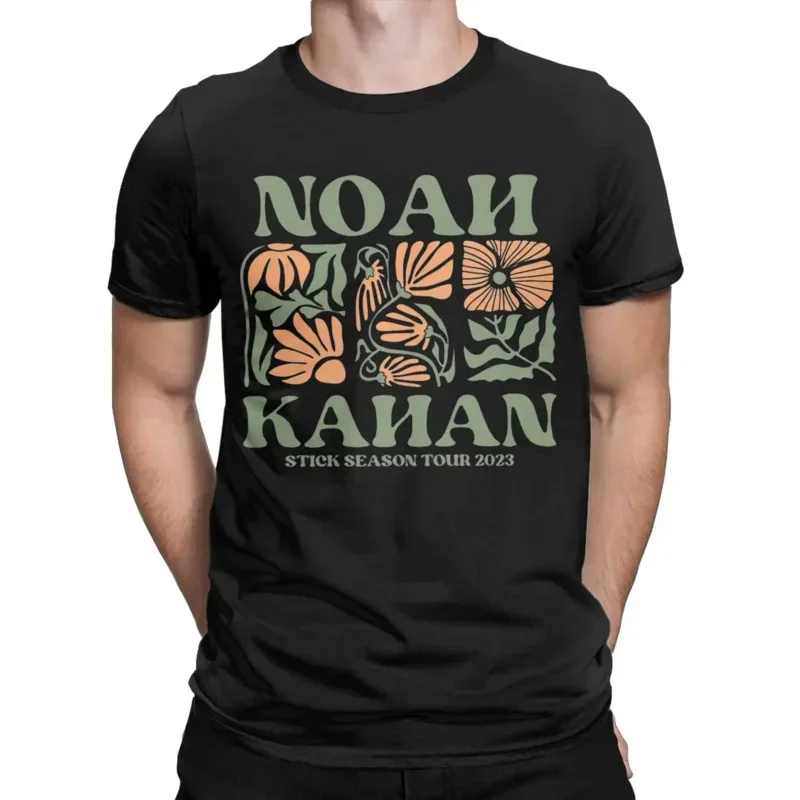 Men's T-shirts the flower bloom Noah Kahan vintage pure cotton tees Short Sleeve T shirt round neck tops printed