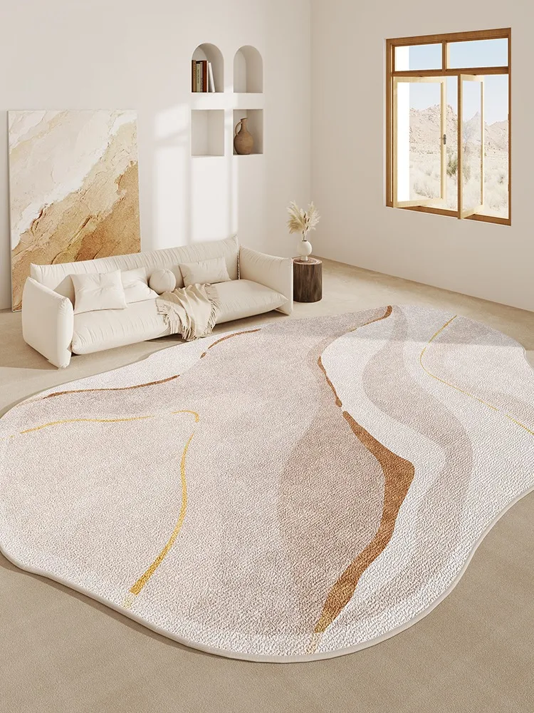 Irregular Bedroom Bedside Decorative Carpets Wabi-sabi Style Living Room Large Area Carpet Balcony Coffee Table No-care Rugs 양탄자