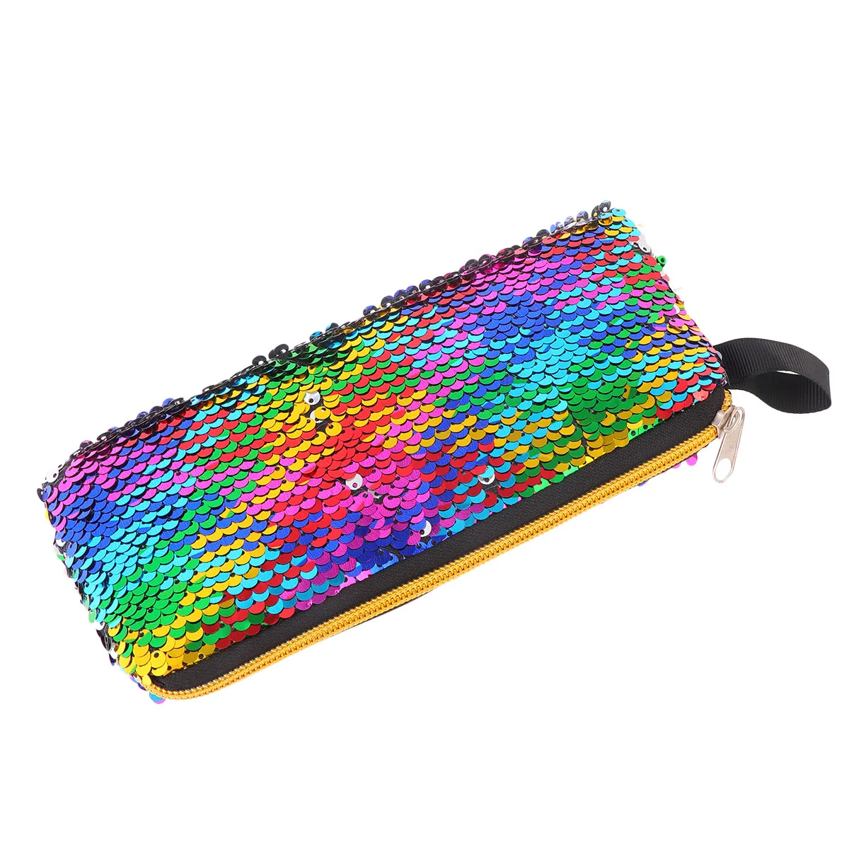 Saco de lápis de lantejoulas brilhantes multicolorido lavável durável bolsa de papelaria para crianças presente telefone moeda titular lantejoulas lápis