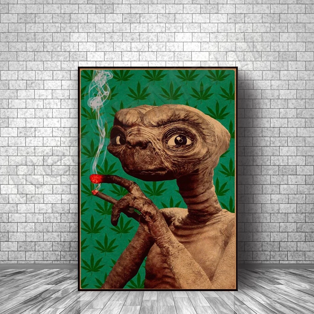 

Курительная трава E.T. Оригинальный художественный постер Alien Stone в винтажном стиле