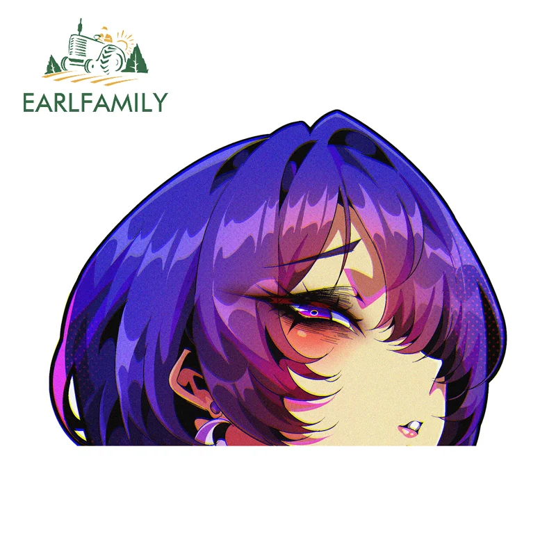 EARLFAMILY Zenless Zone Zero Promeia Car Stickers Creative Standing Posture Decal Waterproof Vinyl Material Window Bumper Decor