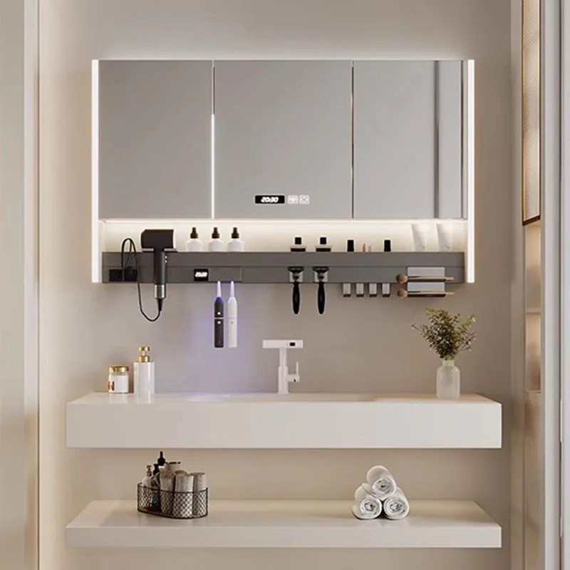 

Mirror White Bathroom Cabinet Perfume Decorations Skincare Bedroom Bathroom Cabinet Display Buffet Gabinete Trendy Furniture