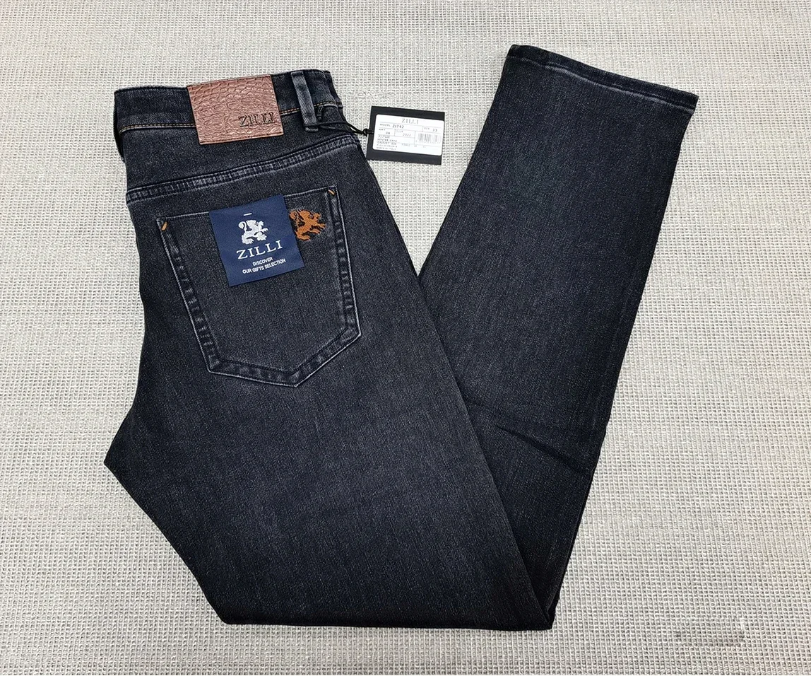 BILLIONAIRE BLKA CPTG  Jeans Thick Cotton Men 2025 Autumn Winter new Straight outdoors elastic Quality size 30-40 Long Pants