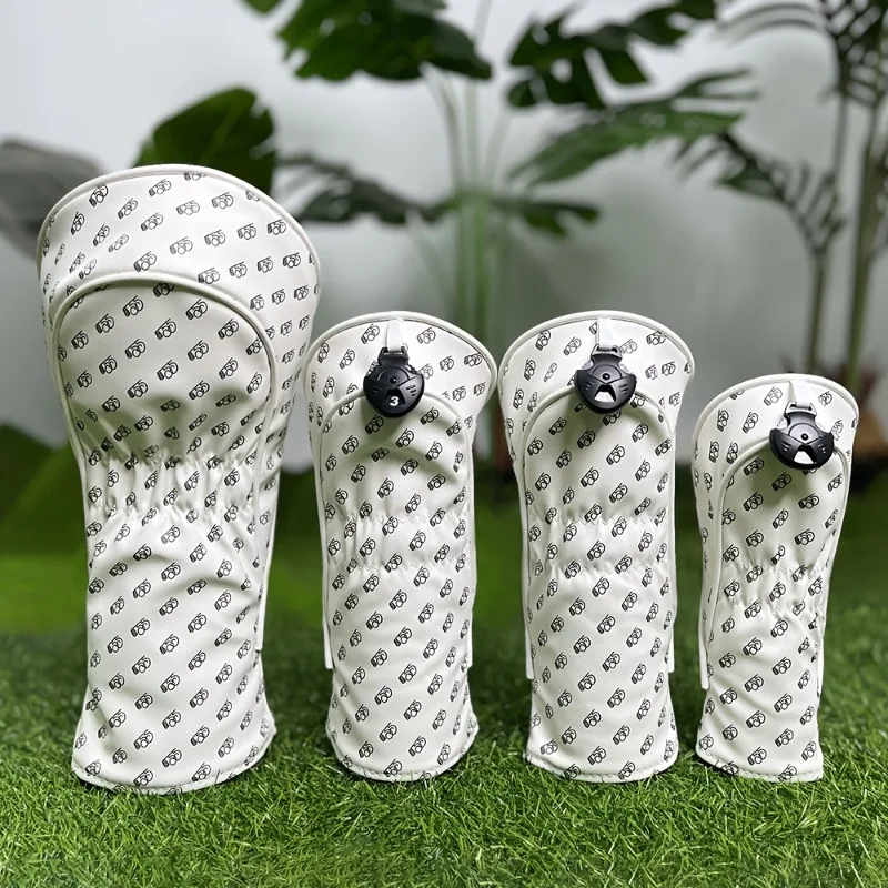 Fashionable and Minimalist Golf Club Head Cover - Dustproof and Durable Protective Cover, White Design, Golf Accessories view 2