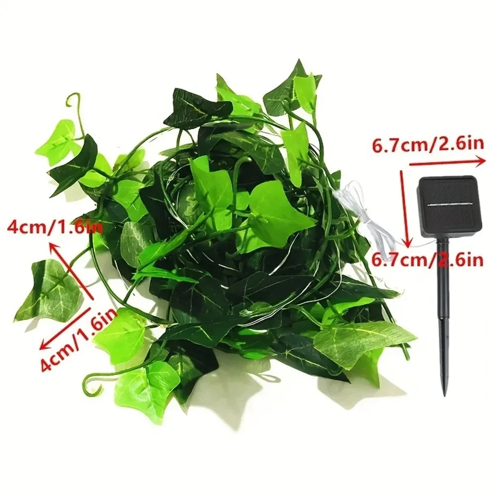 2/5/10M Solar Sunflower Light String Outdoor Fairy Lamp 8 Mode Artificial Plant Leaf for Wedding Camping Garden Fence Decoration view 5