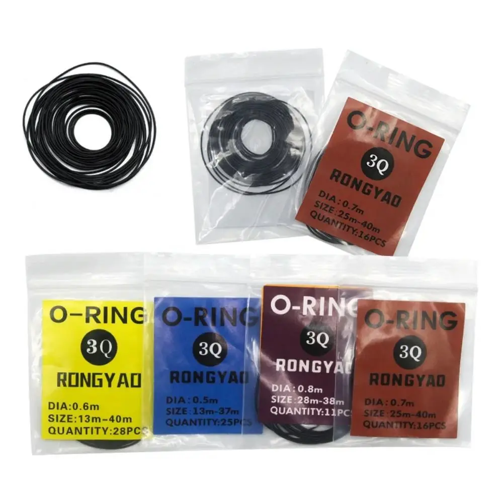 200Pcs/Set Repair Tools Rubber O-Ring Waterproof Thickness 0.5mm/0.6mm Watch Back Case Rubber for Watchmaker Boxed O-Ring Gasket