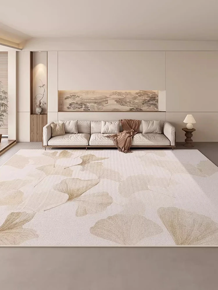 New Chinese Style Leaf Carpet Artistic Creative Bedroom Rug Modern Luxury Living Room Decoration Carpet Cloakroom Easy Care Rugs