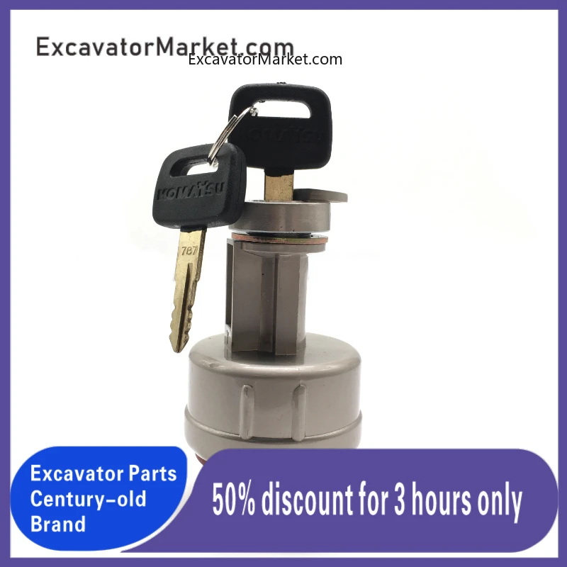 

For Komatsu Pc60 120 200 220-5 6 7 Start Switch Lock Ignition Switch Key Head Excavator Accessories High Quality