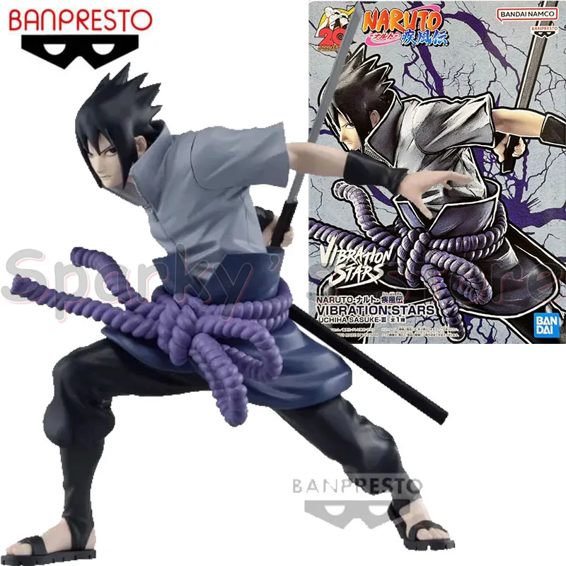 

Bandai Original VIBRATION STARS Naruto:Shippuden Anime Figure Uchiha Sasuke Action Figure Toys For Boys Children Birthday Gifts