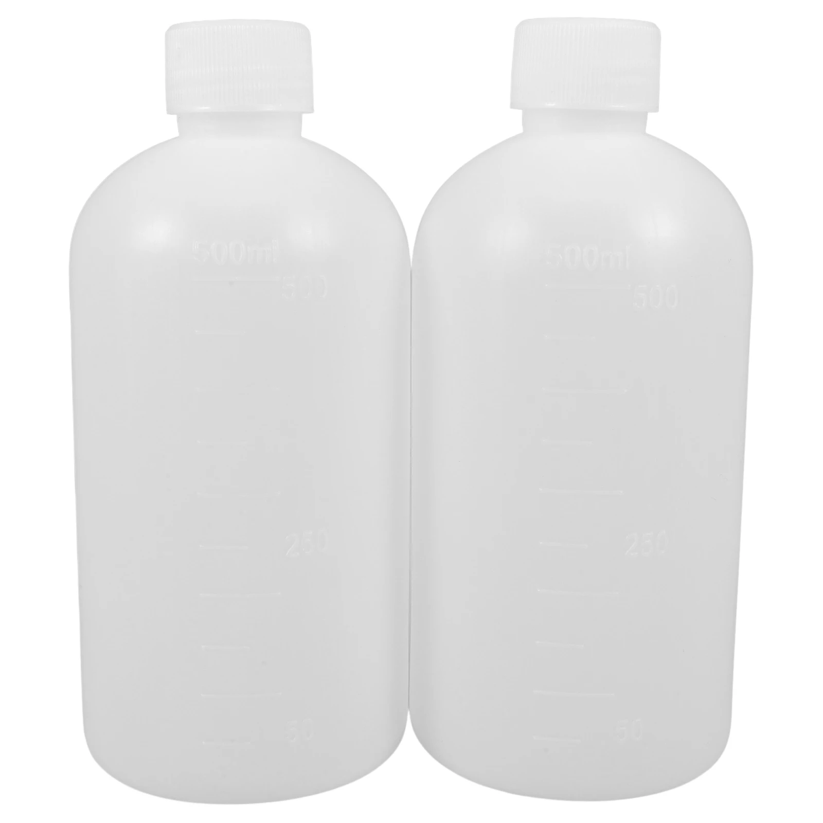 

2pcs Reagent Bottle Plastic Refillable Container for Hospital Leak Proof Thickened PE Laboratory Vial Sample